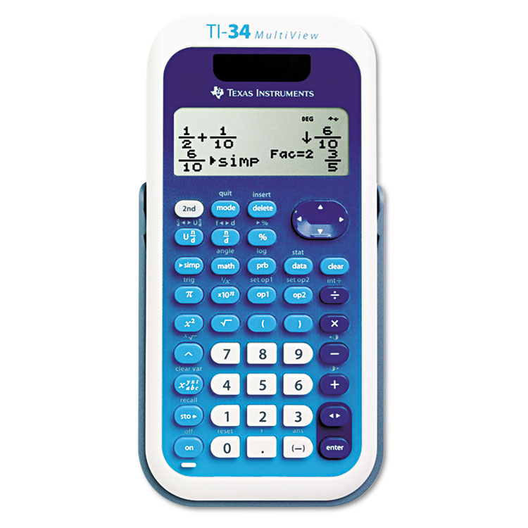 Texas Instruments TI-34 MultiView Scientific Calculator, 16-Digit LCD (TEXTI34MULTIV)