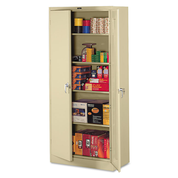 Tennsco 78" High Deluxe Steel Storage Cabinet, 36w x 18d x 78h, Sand (TNN1870SD)