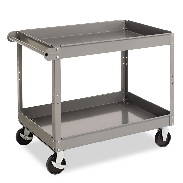 Tennsco Two-Shelf Metal Cart, Metal, 2 Shelves, 500 lb Capacity, 24" x 36" x 32", Gray (TNNSC2436)