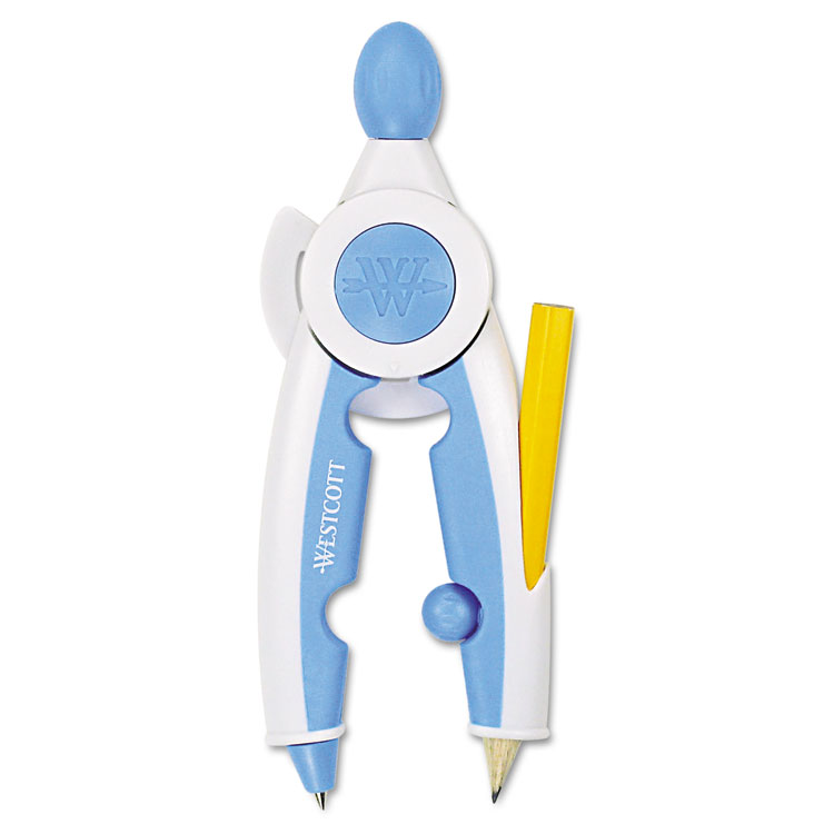 Westcott Soft Touch School Compass with Antimicrobial Product Protection, 10", Assorted Colors (ACM14377)