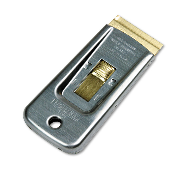 Unger Safety Scraper, 1 1/2" Wide, 4" Steel Handle (UNGSR50)