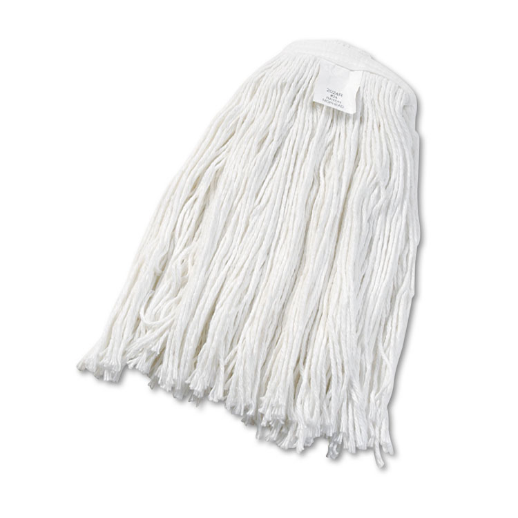 Boardwalk Cut-End Wet Mop Head, Rayon, No. 24, White (BWK2024REA)