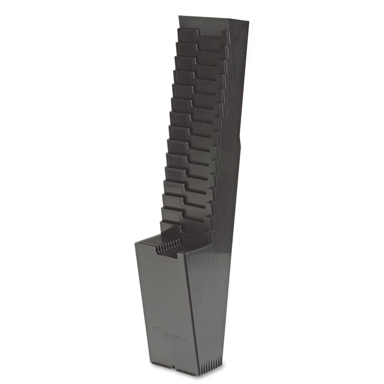 Acroprint Expanding Time Card Rack, 25 Pockets, Plastic, Black (ACP810118000)