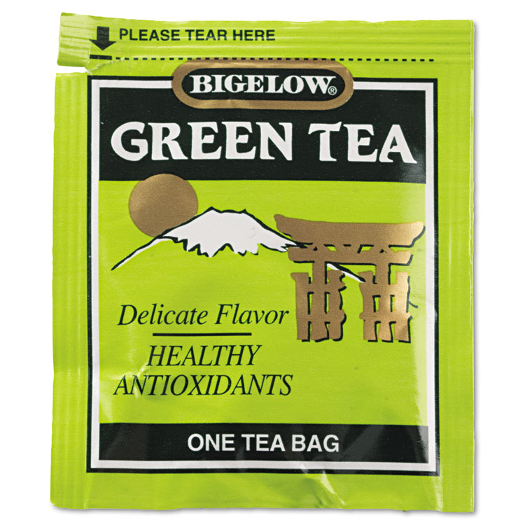 BIGELOW TEA CO. Single Flavor Tea, Green, 28 Bags/Box, 6 Boxes/Carton (BTC00388CT)