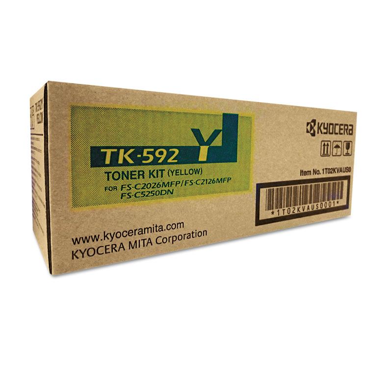 MITA TK592Y Toner, 7,000 Page-Yield, Yellow (KYOTK592Y)