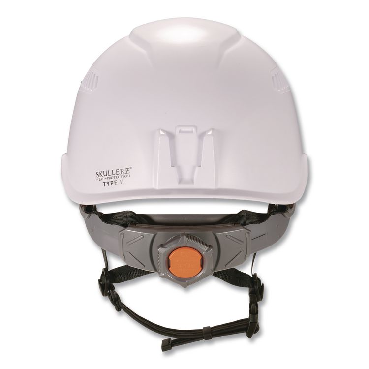 ERGODYNE CORPORATION Class C Safety Helmet with LED Light and Adjustable Venting, 6-Point Rachet Suspension, White (EGO60265)