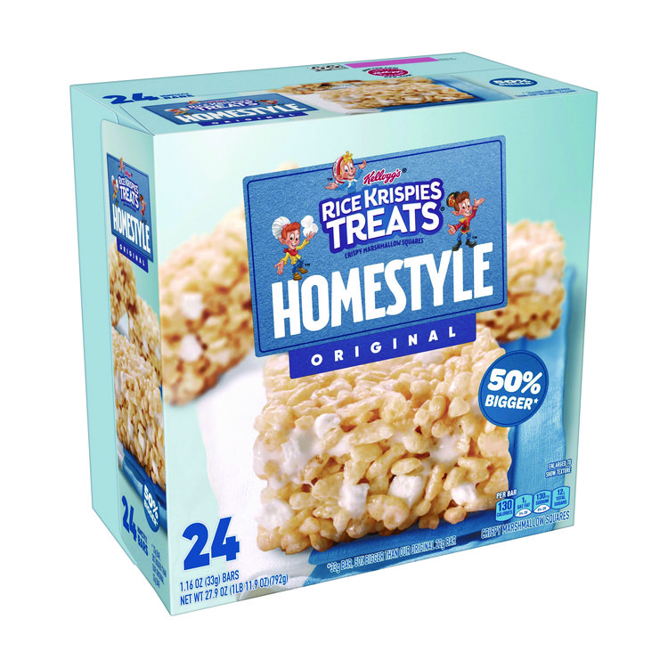 KELLOGG'S Rice Krispies Treats Homestyle Original Cereal Bar, 1.16 Bar, 24/Box (KEBKEE27140)
