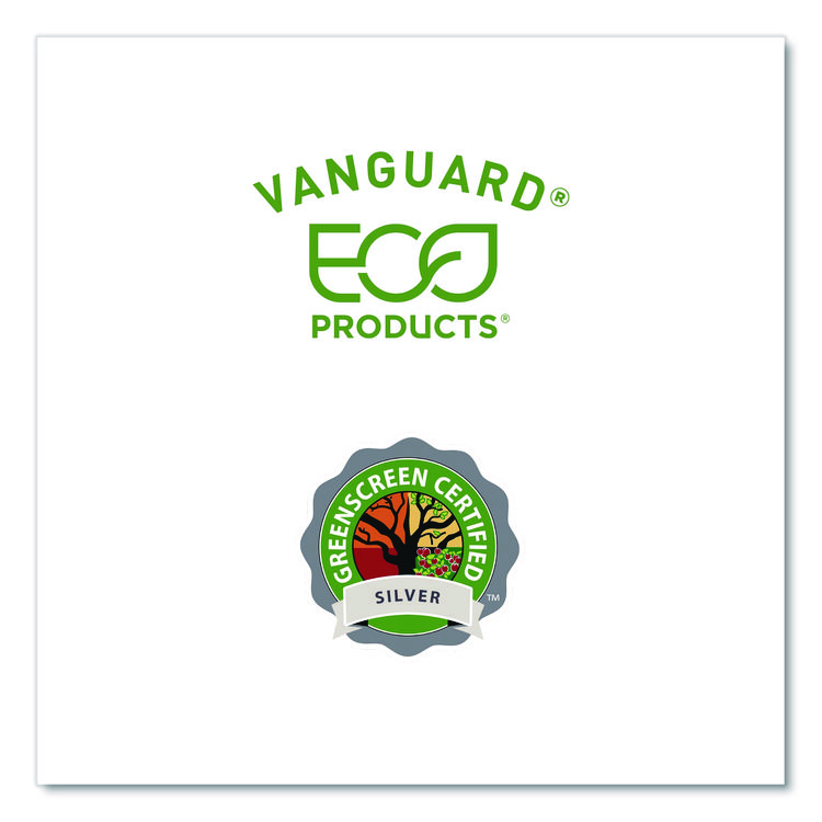 ECO-PRODUCTS,INC. Vanguard Renewable and Compostable Sugarcane Clamshells, 3 Compartments, 9 x 6 x 3, White, 250/Carton (ECOEPB002NFA)