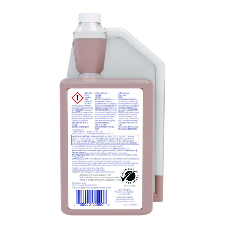 DIVERSEY Stride Citrus SC Neutral Cleaner, Citrus Scent, 32 oz Acuumix Bottle, 6/Carton (DVS101109755)