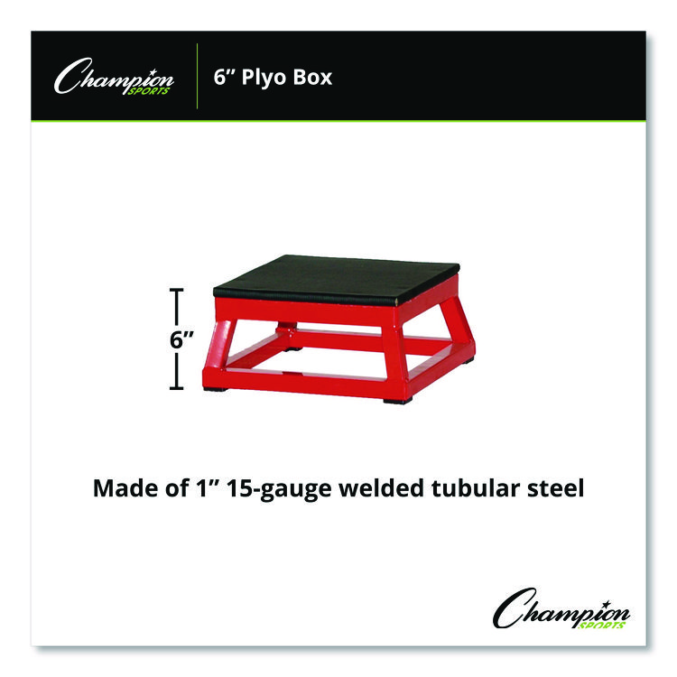 CHAMPION SPORT Plyo Box, 6" h, 13 x 13 Base (CSIPXB6)