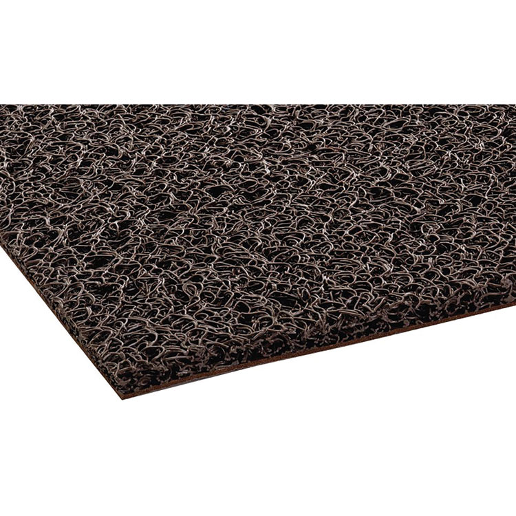 CROWN MATS & MATTING Spaghetti Vinyl-Loop Floor Mat, Rectangular, Brown Spaghetti Loop Surface, 36" x 60" (CWNDEMB35BR)
