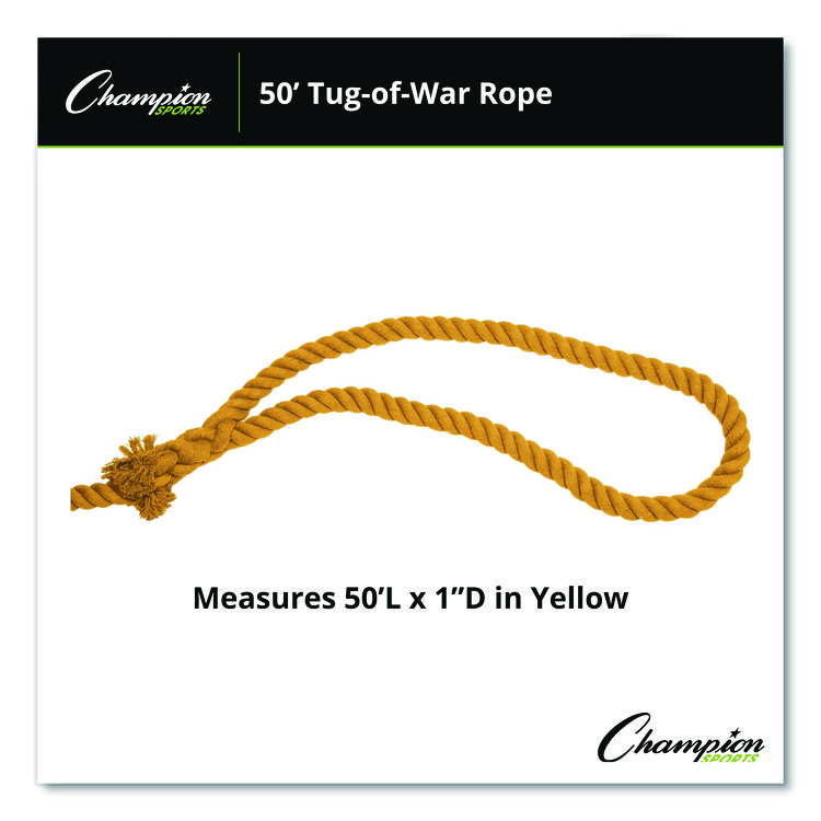 CHAMPION SPORT Tug-of-War Rope, 50 ft, 1" dia (CSITWR50)