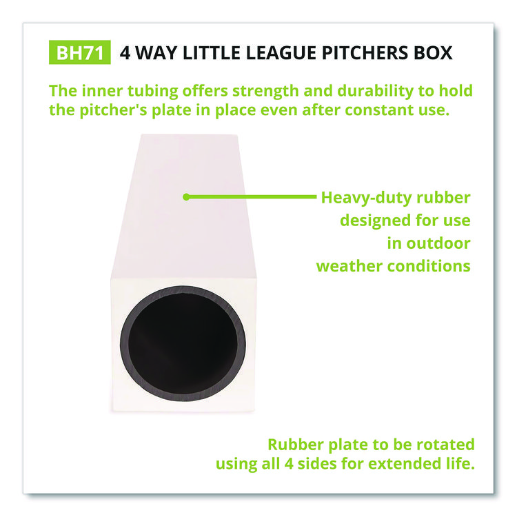 CHAMPION SPORT 4-Way Youth Pitcher's Box, 18" x 4" (CSIBH71)
