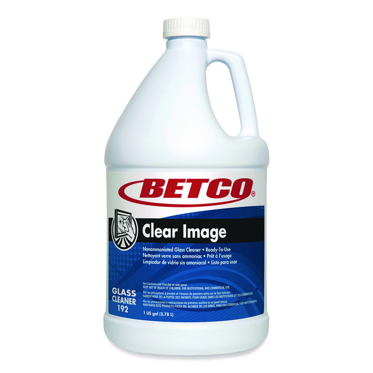 BETCO CORPORATION Clear Image Glass and Surface Cleaner, Rain Fresh Scent, 1 gal Bottle, 4/Carton (BET1920400)