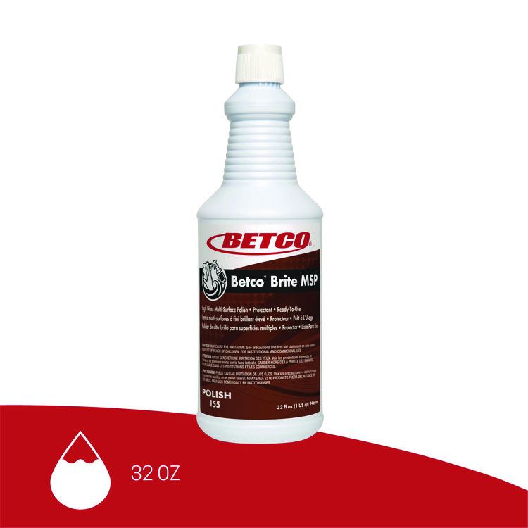 BETCO CORPORATION Brite MSP Multi-Surface Polish, Lemon Scent, 12/Carton (BET1551200)