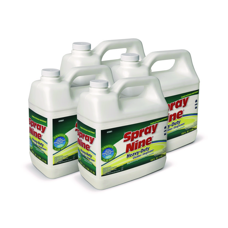 ITW PRO BRANDS Heavy Duty Cleaner/Degreaser/Disinfectant, Citrus Scent, 1-Gallon Bottle, 4/Carton (ITW26801)