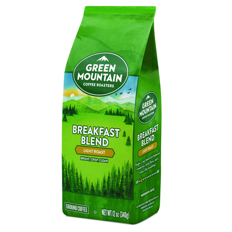 GREEN MOUNTAIN COFFEE ROASTERS Breakfast Blend Ground Coffee, 12 oz Bag (GMT38520)