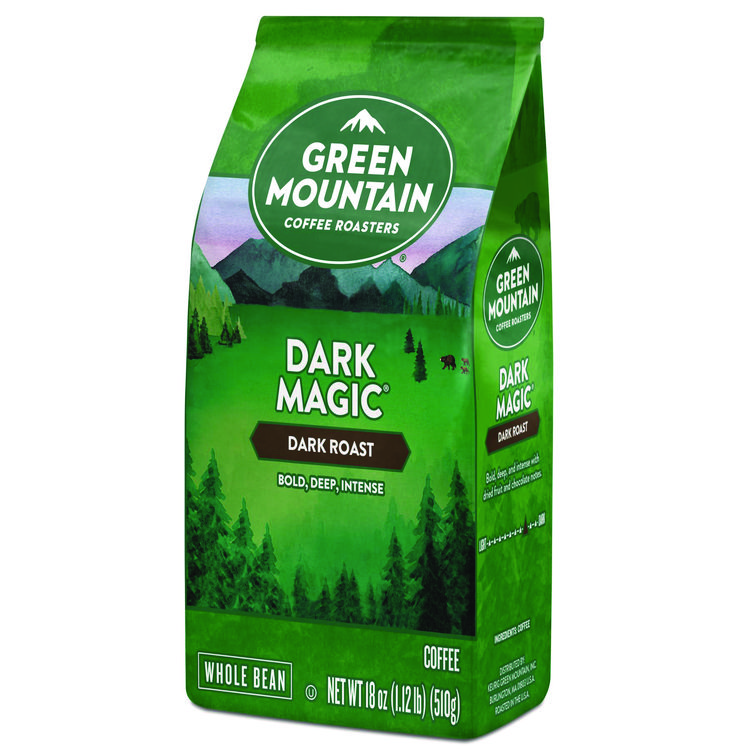 GREEN MOUNTAIN COFFEE ROASTERS Dark Magic Whole Bean Coffee, 18 oz Bag (GMT7568EA)