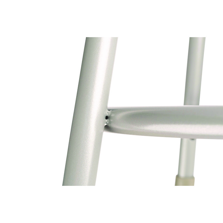 NATIONAL PUBLIC SEATING 6200 Series Heavy Duty Steel Stool, Backless, Supports Up to 500 lb, 18" Seat Height, Brown Seat, Gray Base (NPS6218)