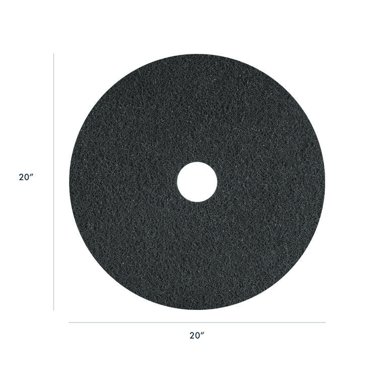 AMERICO MANUFACTURING CO Titan Stripping Pad, 20" Diameter, Gray, 5/Carton (AM7430320)