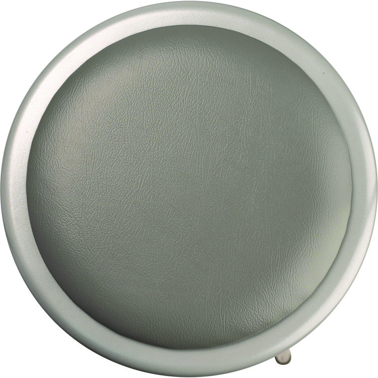 NATIONAL PUBLIC SEATING 6400 Series Height Adjustable HD Vinyl Padded Steel Stool, Backless, Supports 500 lb, 18.5"-26.5" Seat Height, Gray Seat/Base (NPS6418H)