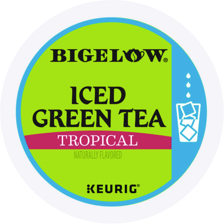 BIGELOW TEA CO. Tropical Iced Green Tea, K-Cup, 0.10 oz, 22/Box (GMT2870)