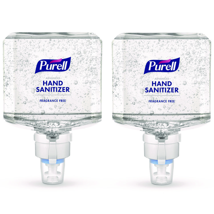 GO-JO INDUSTRIES Professional Advanced Gel Hand Sanitizer Fragrance Free, For ES8 Dispenser, 2/Carton (GOJ776002)