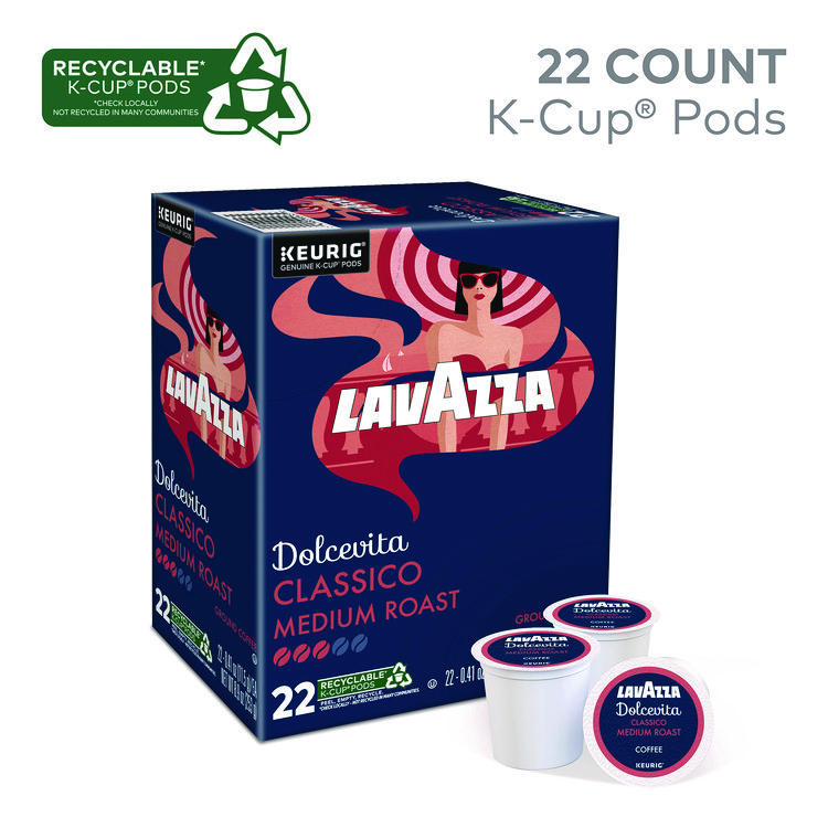 LAVAZZA Classico Coffee K-Cups, 22/Box (LAV6001)