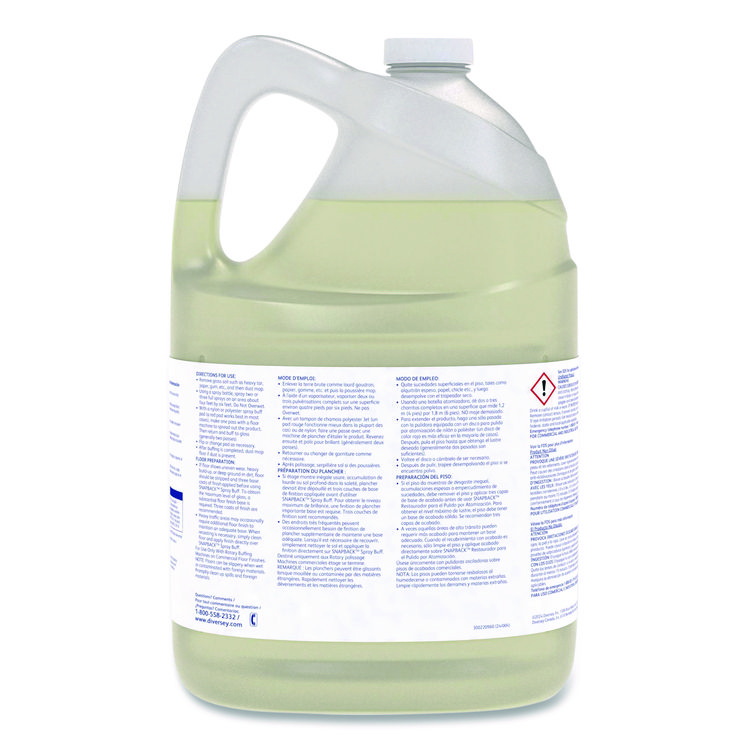 DIVERSEY Snapback Spray Buff, 1 gal, 4 Bottles/Carton (DVS101109740)