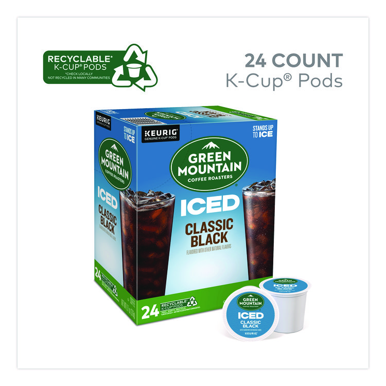 KEURIG DR PEPPER Classic Black Brew Over Ice Coffee K-Cups, 0.4 oz, 24/Box (GMT5000372042)