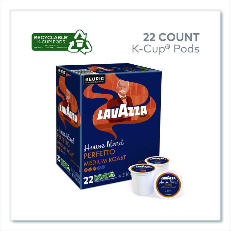 LAVAZZA Perfetto Coffee K-Cups, House Blend, 0.41 oz, 22/Box (LAV5000382580)