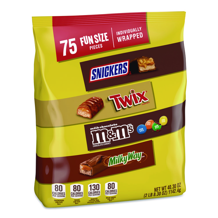 MARS, . Fun Size Milk Chocolate Variety Pack, Assorted, 40.3 oz, 75 Pieces (MRSMMM59795)