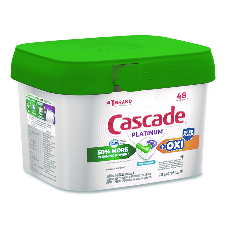 PROCTER & GAMBLE Action Pacs+Oxi, Fresh Scent, 26.7 oz Tub, 48/Pack (PGC3700027425)