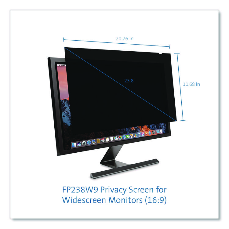ACCO BRANDS, . Privacy Filter for Widescreen Monitor for 23.8" Flat Panel Monitor, 16:9 Aspect Ratio (KMWK60731WW)