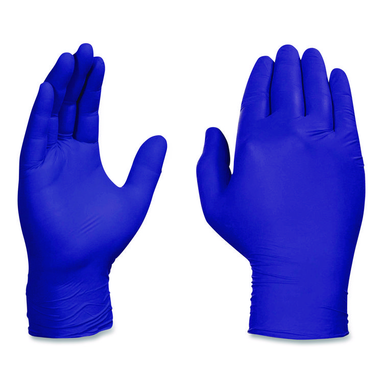 AMMEX CORPORATION Nitrile Exam Gloves, Powder-Free, Medium, 3 mil Thick, Indigo, 100/Box (AXCAINPF44100)