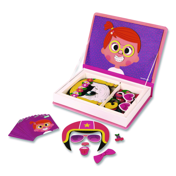 JURATOYS US CORP Magneti'books, Girl's Crazy Faces, Ages 3 to 8, 65 Pieces (JUYJ02717)