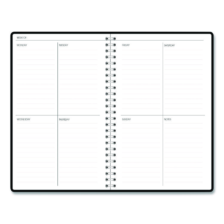 HOUSE OF DOOLITTLE Recycled Non-Dated Monthly/Weekly Planner, Abstract Faces, Black/White Cover, Undated (HOD212141)