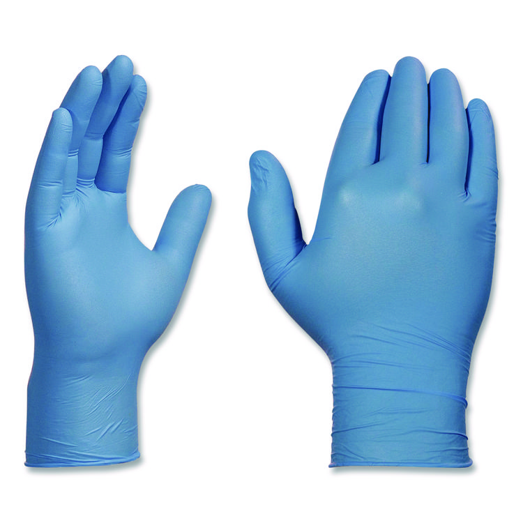 AMMEX CORPORATION Industrial Nitrile Gloves, Powder-Free, Medium, 3 mil Thick, 9.5" Long, Blue, 100/Box (AXCX344100BX)