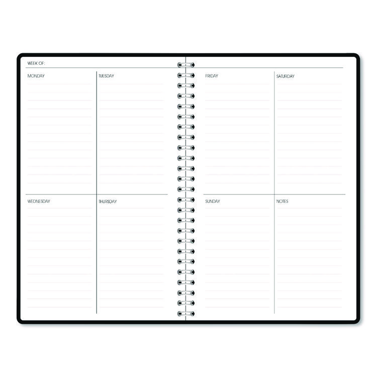 HOUSE OF DOOLITTLE Recycled Non-Dated Monthly/Weekly Planner, Cherry Blossoms, Black/White Cover, Undated (HOD212152)