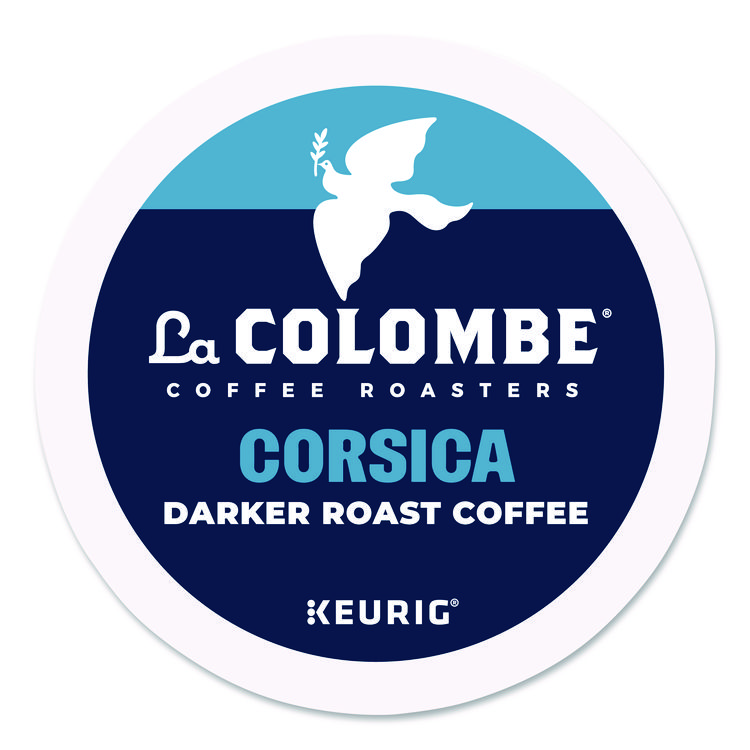 LA COLOMBE COFFEE ROASTERS Coffee K-Cup Pods, Corsica Dark Roast, 20/Box (GMT0328)