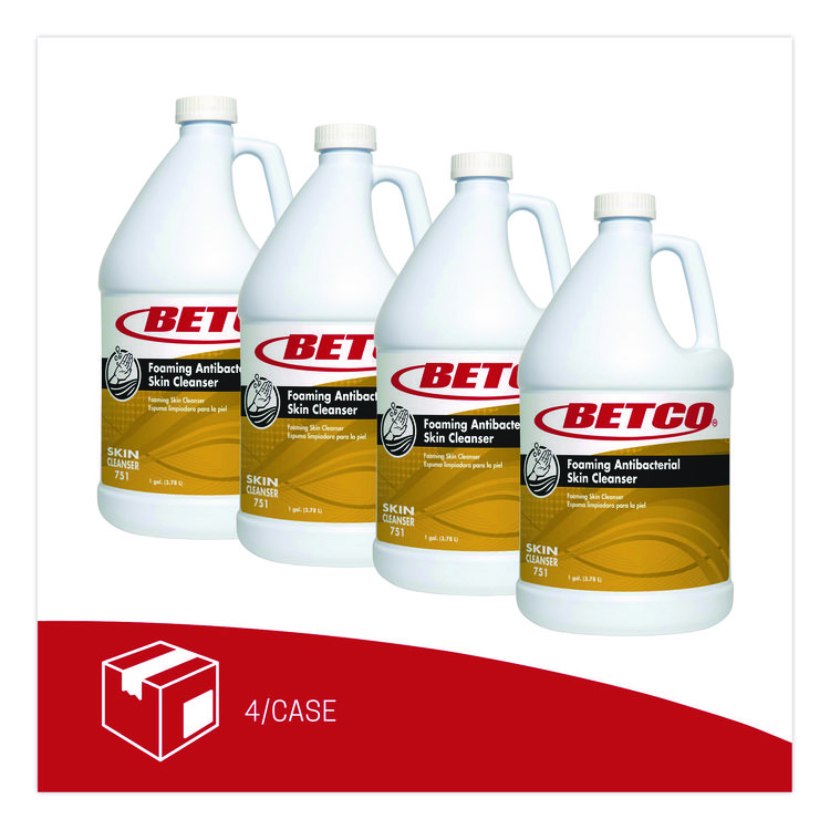BETCO CORPORATION Antibacterial  Foaming Skin Cleanser, Fresh Scent, 1 gal Bottle, 4/Carton (BET7510400)