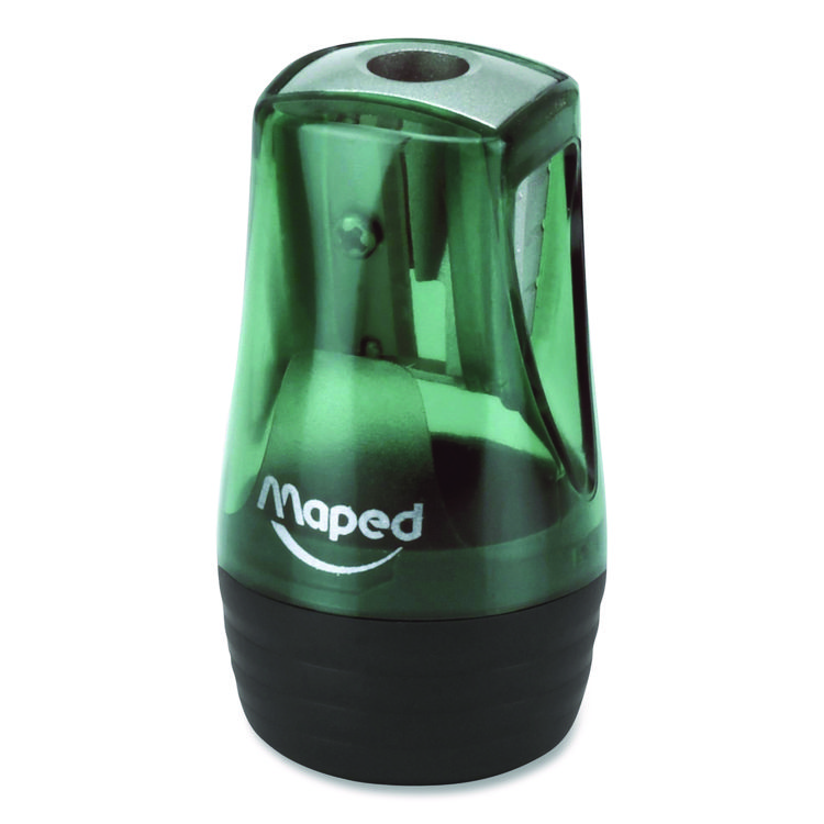 MAPED HELIX Tonic 1-Hole Canister Pencil Sharpener, 2.56 x 1.25 x 4.92, Randomly Assorted Colors (MHX068249)