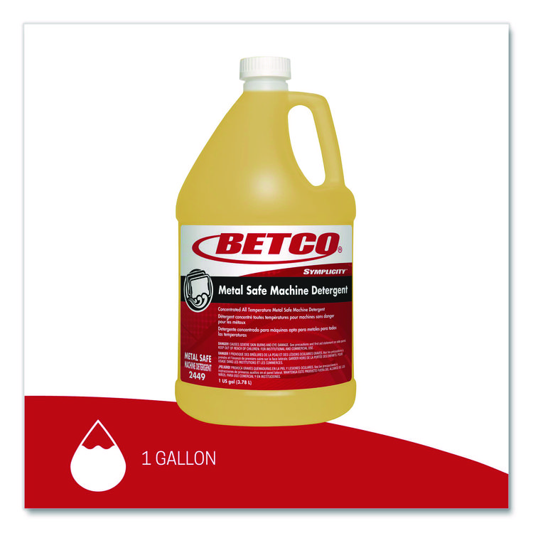 BETCO CORPORATION Concentrated All Temperature Metal Safe Machine Detergent, 1 gal Bottle, 4/Carton (BET24497400)