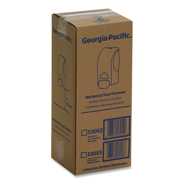 GEORGIA PACIFIC Soap Dispenser for 1,200 mL Bag-in-Box Refill, 4.6 x 5.6 x 10.7, Translucent White (GPC53087)