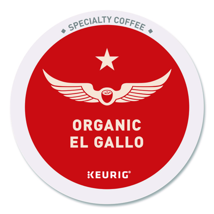 KEURIG DR PEPPER El Gallo Organic Coffee K-Cups, Light Roast, 20/Box (GMT0154)
