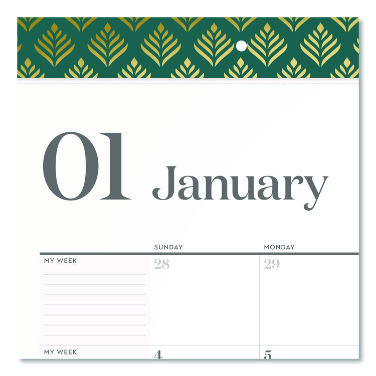 MEAD PRODUCTS WorkStyle Monthly Desk Pad Calendar, 21.75 x 17, White Sheets, Teal Headband/Clear Corners, 12-Month (Jan-Dec): 2026 (AAG1606704)