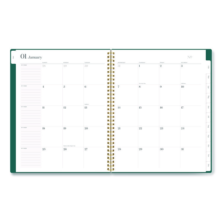 MEAD PRODUCTS WorkStyle Poly Monthly Planner, 11 x 8.5, Teal Cover, 12 Month (Jan-Dec): 2026 (AAG160690012)