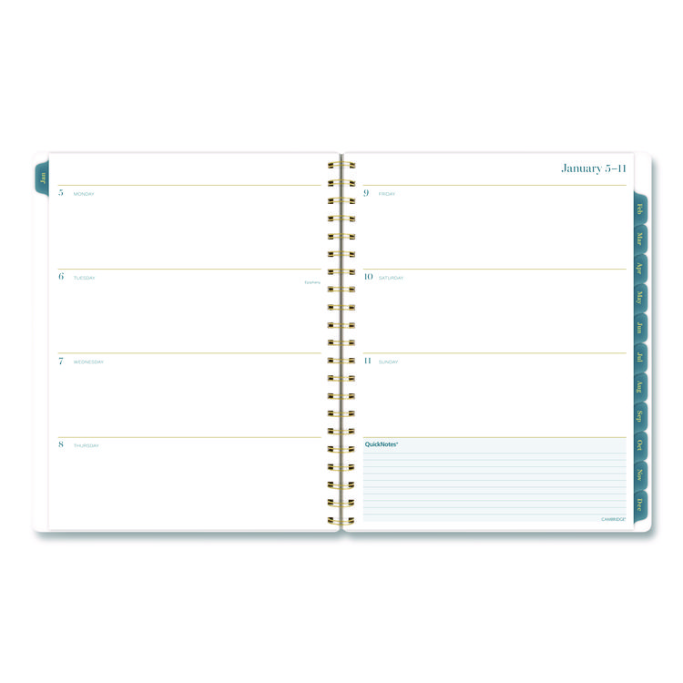 MEAD PRODUCTS Midnight Garden Weekly/Monthly Planner, 11 x 8.5, Floral Artwork, Black/Pink/Green Cover, 12-Month (Jan-Dec): 2026 (AAG1768905)