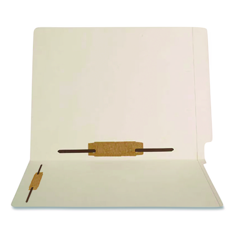 WESTERN STATES ENVELOPE CO End Tab Fastener Folders, Straight Tab, Expands 0.75", 2 Vertical/Horizontal Fasteners, Letter Size, Manila, 250/Box (MAQ52406B)