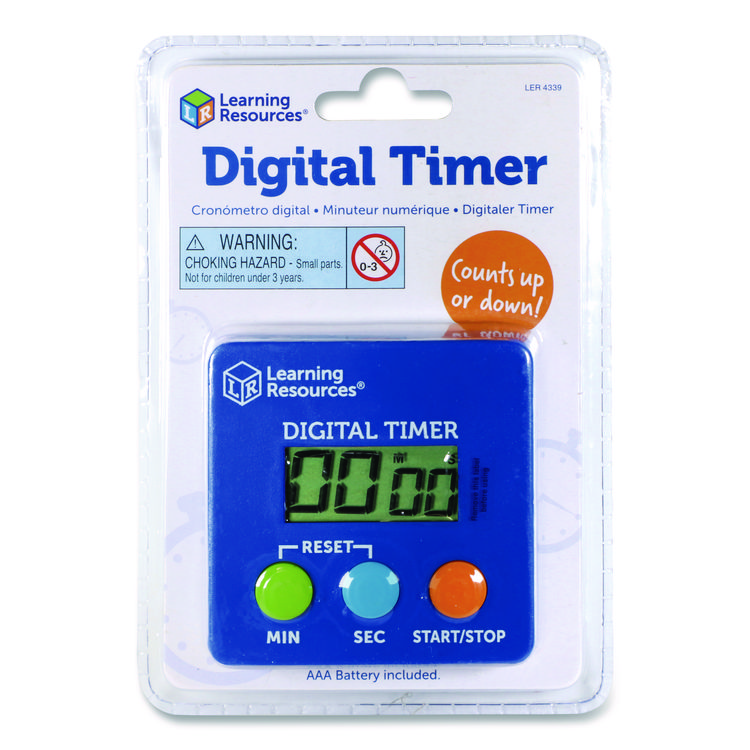 LEARNING RESOURCES Classroom Timer, LCD, 5.3 x 3.6 x 0.9, Blue (LRNLER4339)
